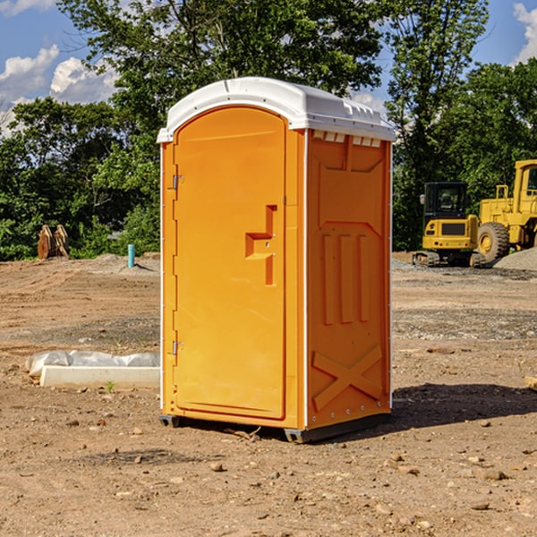 can i customize the exterior of the porta potties with my event logo or branding in Ewing